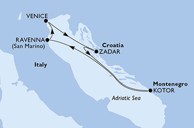Italy, Croatia, Montenegro